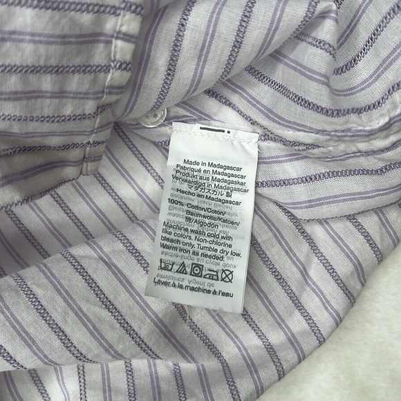 Madewell Central Shirt in Lavender Stripe Size XS - Picture 8 of 9